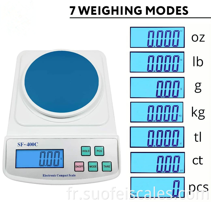 SF-400C Digital Food Scale de pesée de pesée à l'échelle de la plate-forme de cuisine